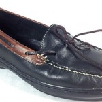 COLE HAAN Mens 2 Tone BLACK BROWN LEATHER Easy Slip On Loafers Shoes SIZE 10 B