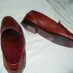 u COLE HAAN BROWN LEATHER PENNY LOAFERS MENS 8.5 M