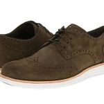Cole Haan Men’s LunarGrand wingtip, fatigue nubuck/ ironstone