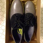 New Cole Haan LUNARGRAND Saddle WING TIP Shoes size 11 Dark Gray / Black