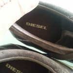 Amazing DIESEL all leather and suede trendy fashion shoes US 13M