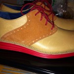 Cole Haan Lunargrand Saddle 8.5 Tan Red Lunarlon Flyknit