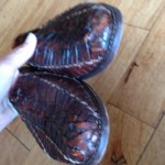 Mens COLE HAAN RESORT Brown Leather Slip-On Loafers 9.5 M