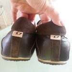 Amazing DIESEL all leather and suede trendy fashion shoes US 13M