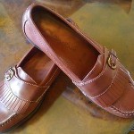 “VINTAGE” BEAUTIFUL & CLASSY “RUST” COLE HAAN BUCKLE FRINGE LOAFER SZ10(M) WOW