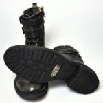 $500 NEW Diesel ELWOOD Black Leather Distressed Double Strap Buckle Boots 13