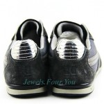HUGO BOSS ORANGE LABEL SILVER NAVY SHOES SNEAKERS LEATHER & NYLON NEW SZ 9,5 42