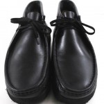 Men’s Clarks ‘Wallabees’ Black Leather Lace Up Casual Shoes Boots Sz 9 M