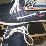VANS SHOES MENS CHAUFFEUR CANVAS BOAT SHOES SIZE 13 BLUE & WHITE STRIPED NWT NR