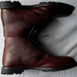 RARE! COLE HAAN 6 Hole Lace Up Ankle Boots Vibram Sole Brown Pebble Leather 9 M