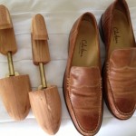 COLE HAAN Mens Pinch Air Leather Shoes – 9 ( comes w/ box, stretchers & bags )