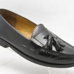 Mens shoes COLE HAAN black leather slip on tassel loafers sz 9.5 D