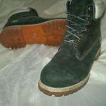 TIMBERLAND mens 13 M navy blue LEATHER hiking fashion BOOTS