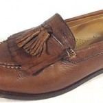 COLE HAAN Mens Brown LEATHER Kiltie Tassle Tassel Slip On Loafer Shoes SIZE 10 B
