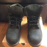 Timberland 6 Inch Boots Black Suede Sz 8 Pre Owned