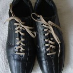 COLE HAAN NIKE AIR MENS BLACK LEATHER OXFORD SHOES SIZE 9 M