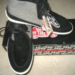 VANS SKATEBOARDING MENS RATA MID LEATHER BLACK TURTLEDOVE SHOES SIZE 13 NWT NR