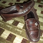 Cole Haan Brown Leather Buckle Loafer Shoes Sz 12 Mens Genuine Handsewn