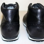 $395 Hugo Boss ‘NIKKOS’ Size 10 (9 UK) Leather Ankle Boots/Sneakers in Black