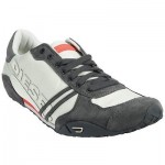 Diesel Solar Men’s Fashion Sneaker White Grey Orange
