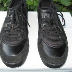 Hugo Boss tie shoes mens size 44 US 11.5 – 12 M  black  leather very  nice!