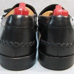 COLE HAAN “Resort” black leather TASSELED LOAFERS w/ woven vamp sz 8.5 D