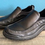 Clarks AXL Slip-On Loafers – Black Leather Shoes – Men’s US 11