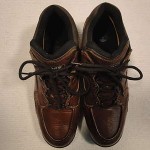 MENS 10 1/2 M TIMBERLAND LEATHER GORE-TEX CASUAL TRAIL HIKING ANKLE LACER BOOTS
