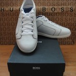 NEW HUGO BOSS BLACK MENS ‘SUMON’ SNEAKERS IN WHITE SIZE US 9, UK 8, EU 42