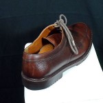 Cole Haan Mens 8.5M Brown Pebbled Leather Split Toe Lace up Oxford Shoes