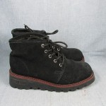 DIESEL Black Suede Lace-Up Work Boots Size 7.5