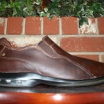 MENS COLE HAAN/NIKE AIR  DARK BROWN LEATHER  SLIP ON  CASUAL SHOES 11.5M  EUC