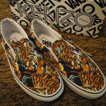 Authentic New Kenzo Tiger Tigerfever Flying Slip On Print Vans Sneakers US 8.5