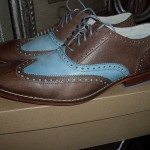 SALE! Cole Haan Mens US10 Air Colton Casual/Dress Wingtip Oxford Brown/Blue Nike