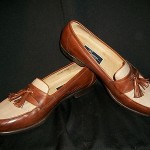 Mens Bragano Cole Haan Brown & Tan Leather Spectator Loafers 11.5 D Nice
