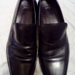 Hugo Boss Loafers Sz 10 Chesterfield Mocassins Black Leather Excellent Condition