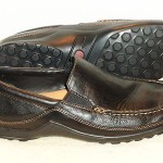 Men’s Cole Haan Black Leather w/Tan Top Stitching Comfort Slip-Ons Sz 8 1/2-9M