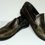 COLE HAAN Dark Brown Leather Slip-On Loafers – US 10.5 M