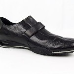 Cole Haan Nike Air Slip On Velcro Casual Loafer Sneaker Black Leather #7430 10.5