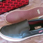 VANS leather black / turtledove Birch Vulc mens skate shoe 10 $55