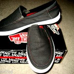 VANS SKATEBOARDING MENS BALI SLIP ON SHOES BLACK & RED RASTA DESIGN SIZE 11 NR