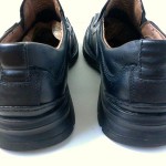 Mens Clarks Shoes Size 12 M Black Leather Slip Ons Loafers