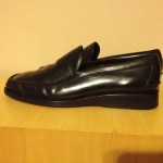 Cole Haan Black slip on mens shoes 10.5 Medium In Good Condition