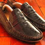 Stunning Cole Haan Hand Sewn Croc Driving Loafer Made In Italy Sz 10 1/2M
