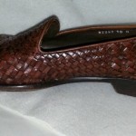 Bragano By Cole Haan Mens Cognac Colored Woven Italian Leather Loafers, Size 10M