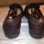 HUGO BOSS BROWN LEATHER DRESS BOSS LOAFERS SLIP ON SHOES SZ: 9.5
