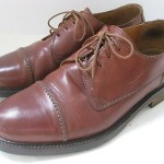 COLE HAAN Mens Brown Leather Lace up Cap Toe Size 9 D Made in Italy!