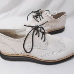 NEW Cole Haan Mens White Lunargrand Leather Wingtip Oxford Shoes Size 9 M