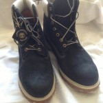 Timberland mens boots Black Nubuck White Cream Trim Mint 13m