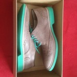 Cole Haan Nike Air Franklin Smoke Suede Wing Tip Oxford Size 9
